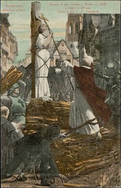 309px Jeanne dArc brulee a Rouen en 1431 a lage de 19 ans … CP 5489 PR