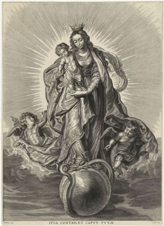 Nossa Senhora esmagando a cabeca da serpente