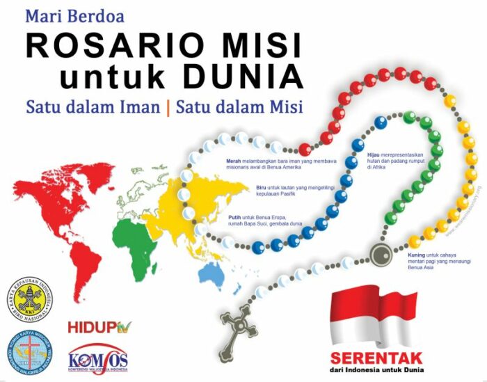 Catolicos da Indonesia se unem para rezar o Rosario Missionario Nacional