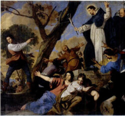 Daniel van den Dyck St Dominic accompanied by Simon de Montfort raising the crucifix against the Albigensians1