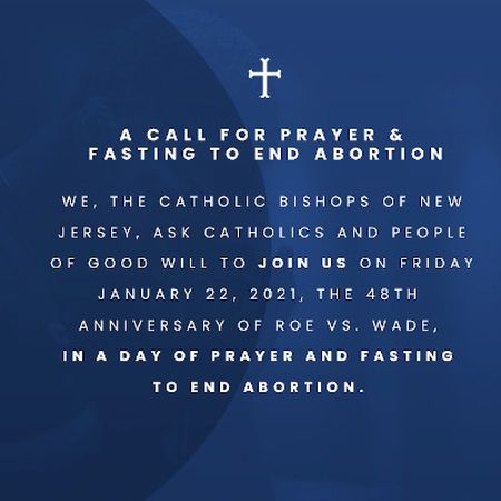 O dia de jejum e oração será em 22 de janeiro, 48º aniversário da decisão da Suprema Corte sobre o “Roe v. Wade”, que ordenou o aborto em todo o país. 