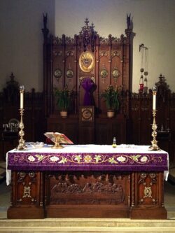 810px High Altar of Palmer Memorial Episcopal Church during Lent