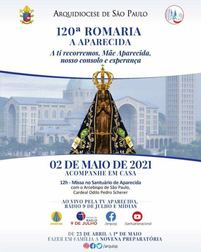 Arquidiocese de Sao Paulo prepara 120a Romaria ao Santuario Nacional de Aparecida