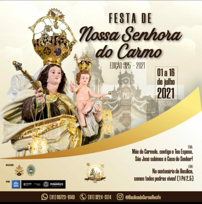 Basilica em Recife celebra Festa de Nossa Senhora do Carmo com 100 Missas
