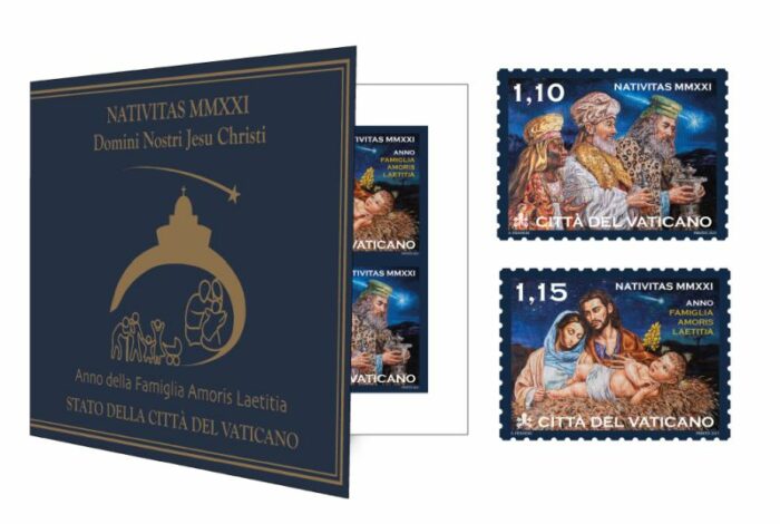 Vaticano divulga colecao de selos para o Natal 2021