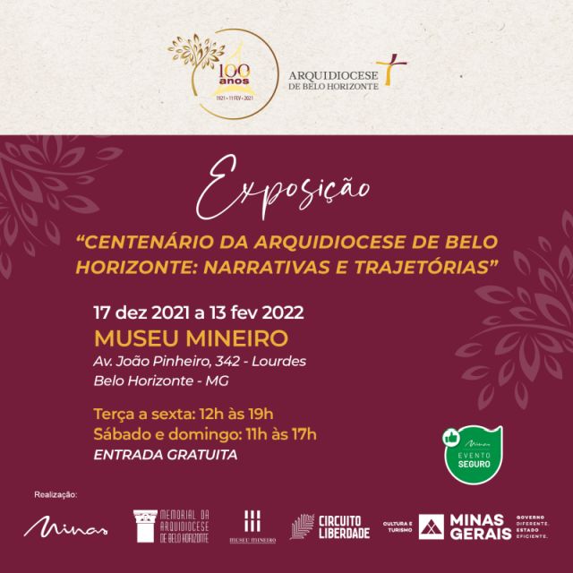 Exposicao no Museu Mineiro celebra o centenario da Arquidiocese de Belo Horizonte