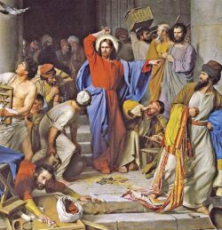 Jesus expulsa os cambistas do Templo