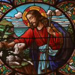 Jesus rescatando a la oveja perdida Convento del Buen Bastor Zarauz Espana FL