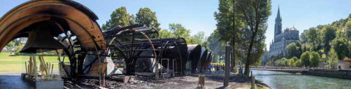 Capelas do Santuario de Lourdes sao destruidas por incendio 2