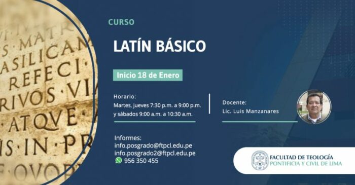 Faculdade Pontificia de Lima lanca curso online de Latim 1