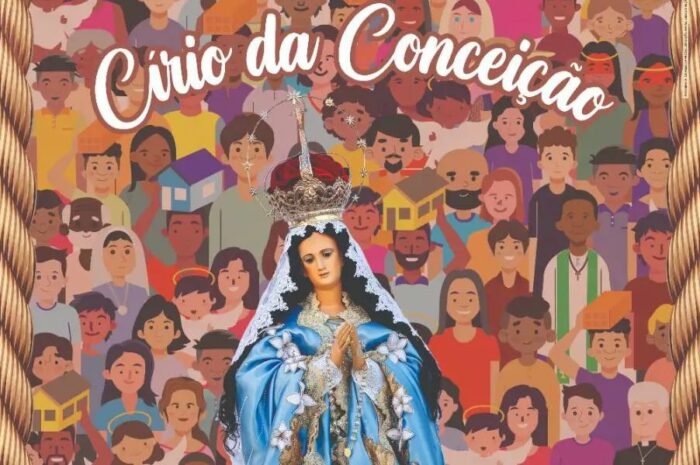 Cartaz do Cirio de Nossa Senhora da Conceicao de Santarem e apresentado aos fieis