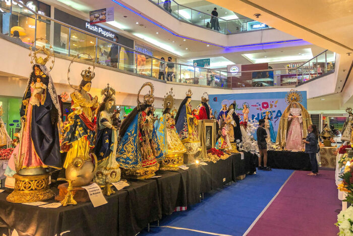Shopping nas Filipinas organiza exposicao com mais de 50 imagens de Nossa Senhora