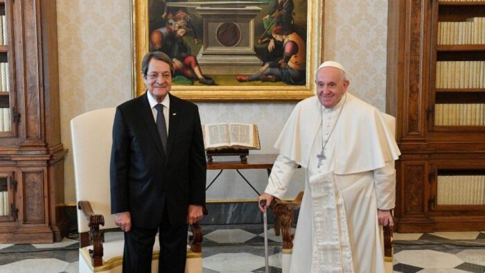 Papa Francisco e presidente do Chipre