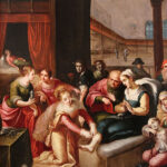 SH1711 Santa Isabel de Hungria curando los enfermos Jerome Francken Museo de Bellas Artes Beaune Francia FL