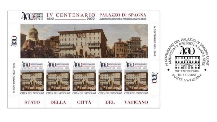 Vaticano emite selo conmemorativo pelos 400 anos da Embaixada da Espanha