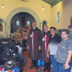 Arautos do Evangelho realizam doacoes de agua e cestas basicas as vitimas da tragedia no litoral de SP 1