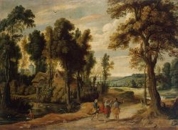 991px Jan Wildens Landscape with Christ and his Disciples on the Road to Emmaus WGA25745