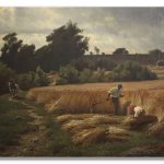 Ceifando o trigo por Francois Louis Francais