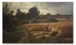 Ceifando o trigo por Francois Louis Francais