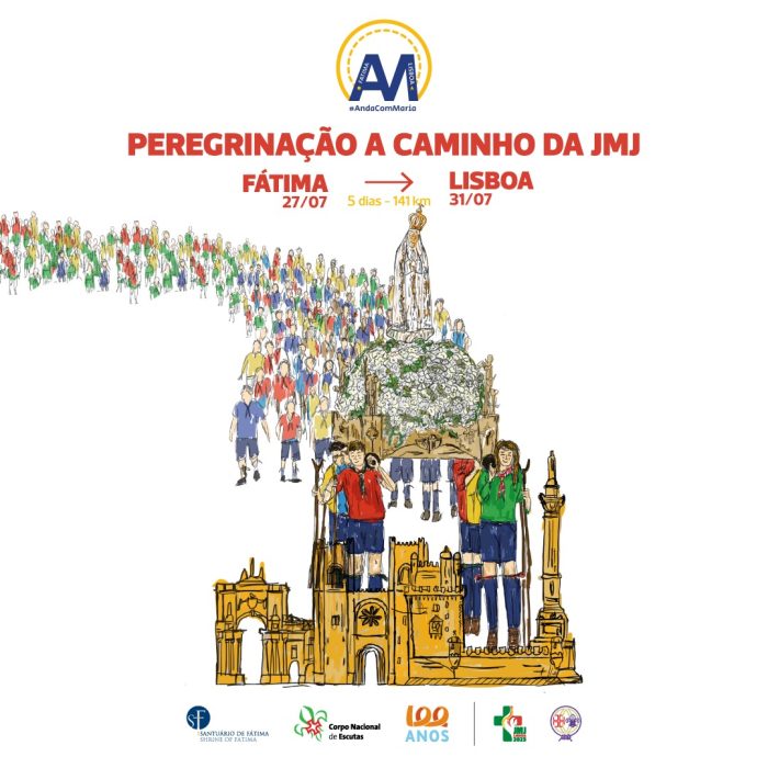 Jovens peregrinam de Fatima ate Lisboa para participar da JMJ