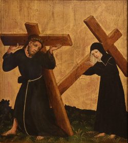 Santa Clara de Montefalco cargando la cruz junto a Cristo Museo Thyssen Bornemisza Madrid Espana FL mjvf