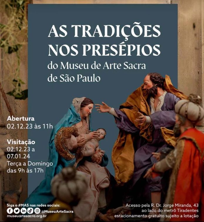 Museu de Arte Sacra de Sao Paulo promove exposicao de presepios