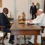 Prof. Faustin Archange Touadéra, Président de la République centrafricaine reçu par le Pape François le 27 janvier 2024. (Vatican Media)