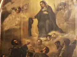 A Santíssima Virgem entrega o escapulário aos sete santos fundadores dos Servitas - Igreja das Dores, Córdoba (Espanha)Foto: Francisco Lecaros