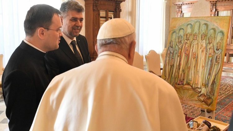 Primeiro Ministro da Romenia e recebido em audiencia pelo Papa 3