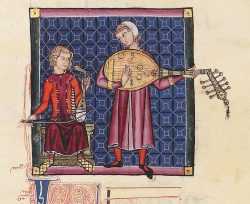 883px Cantigas de Santa Maria Codex of the musicians B I 2 162R lute rebab