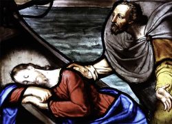 Jesus dormindo na barca Duomo Milao Italia Foto Francisco Lecaros