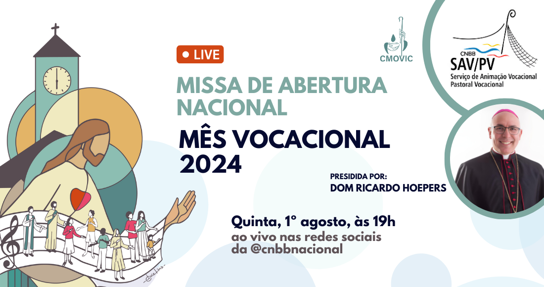 Dom Ricardo Hoepers presidira Missa de abertura do Mes Vocacional 2024