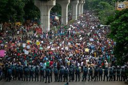 Estudantes lançaram o "Bloqueio de Bangla. Foto: Rayhan9d, CC BY-SA 4.0, wikimedia