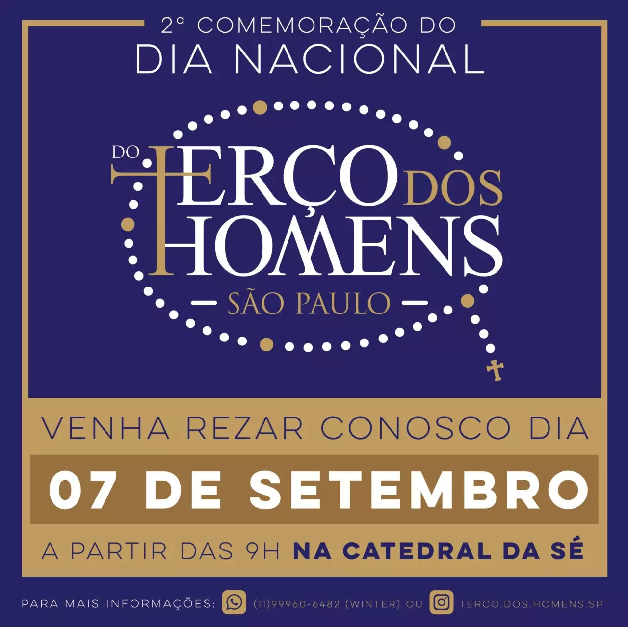 Catedral da Se de SP acolhe celebracao do Dia Nacional do Terco dos Homens 4