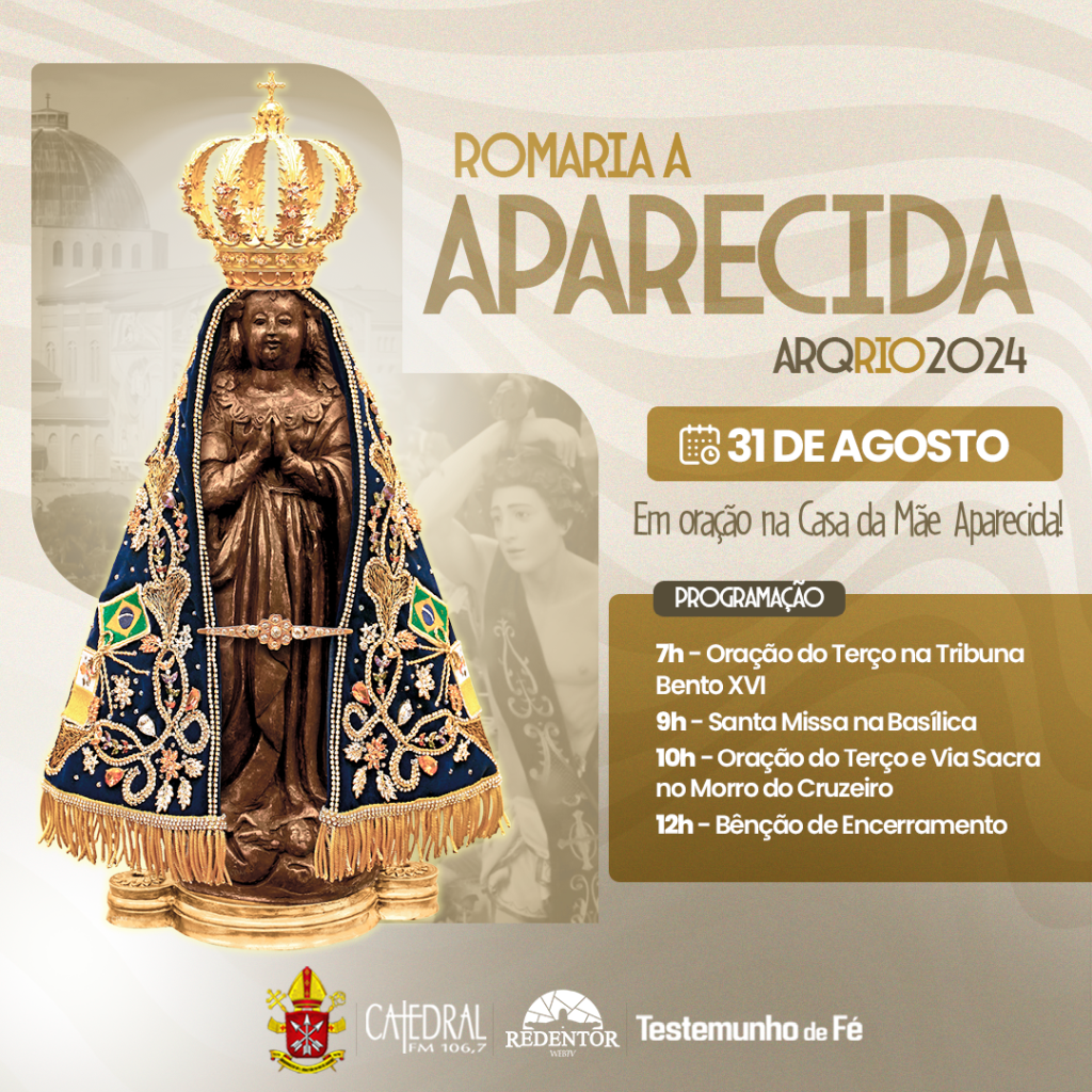 Santuario Nacional de Aparecida acolhe Romaria da Arquidiocese do Rio de Janeiro