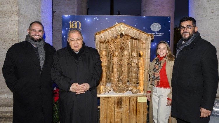 Presepio do Santuario Cristo Redentor e exposto no Vaticano 1