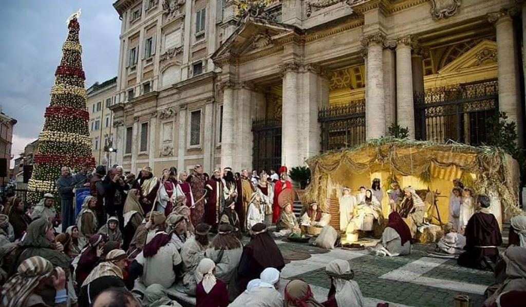 Presepio vivo e apresentado na Basilica Papal de Santa Maria Maggiore 1