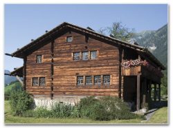 Fachada da casa de São Nicolau de Flüe, Sachseln (Suíça)