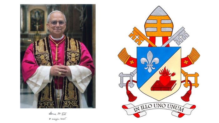 Santa Se divulga foto oficial brasao e lema do Papa Leao XVI