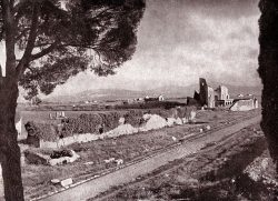Via Ápia em uma foto da década de 1930. Wikipedia