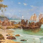 Desembarque de Pedro Alvares Cabral em Porto Seguro em 1500 by Oscar Pereira da Silva 1865–1939