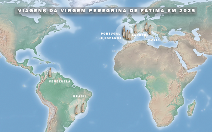 Imagens de Nossa Senhora de Fatima peregrinam pela Europa e America do Sul 2