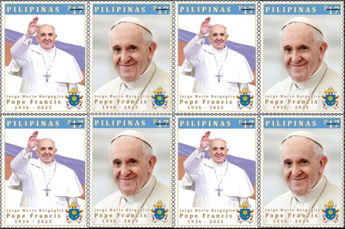 Servico postal das Filipinas emite selos em homenagem ao Papa Francisco