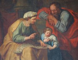 Nossa Senhora menina com São Joaquim e Santa Ana - Paróquia de Saint Romain, Rouen, França. Foto: Sergio Hollmann