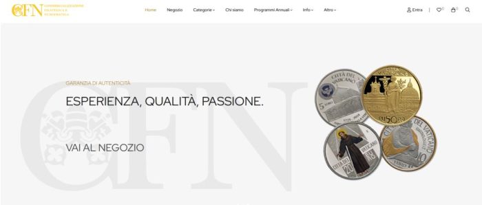 Vaticano inaugura nova loja online de filatelia e numismatica 2