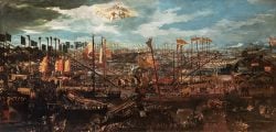 A Batalha de Lepanto por Andrea Vicentino  Foto: Wikipedia