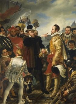 Philip II of Spain berating William the Silent Prince of Orange by Cornelis Kruseman