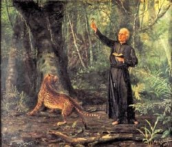 Benedito Calixto Evangelho nas Selvas 1893 ost 585 x 70 cm Padre Anchieta