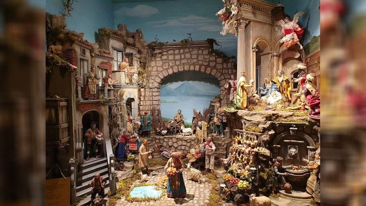 Presepio napolitano e apresentado na Basilica de Sao Pedro