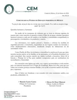 Após morte de El Mencho, bispos mexicanos pedem para manter a calma e rezar pela paz 3 638105887 1333595112146333 4416243761416686598 n